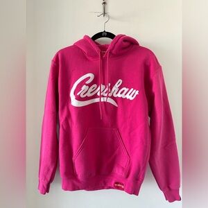 THE MARATHON CLOTHING Crenshaw hoodie hot pink & white — size small